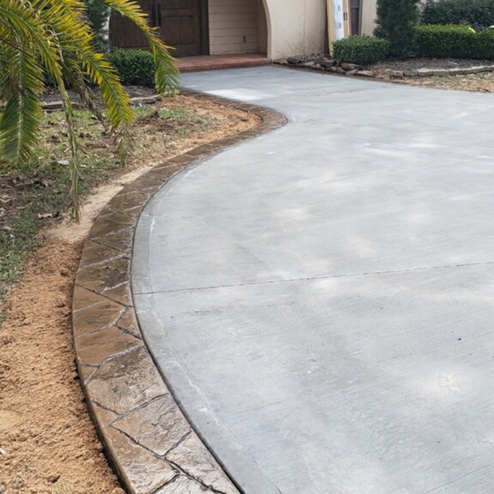Concrete Poured with Stamped Border