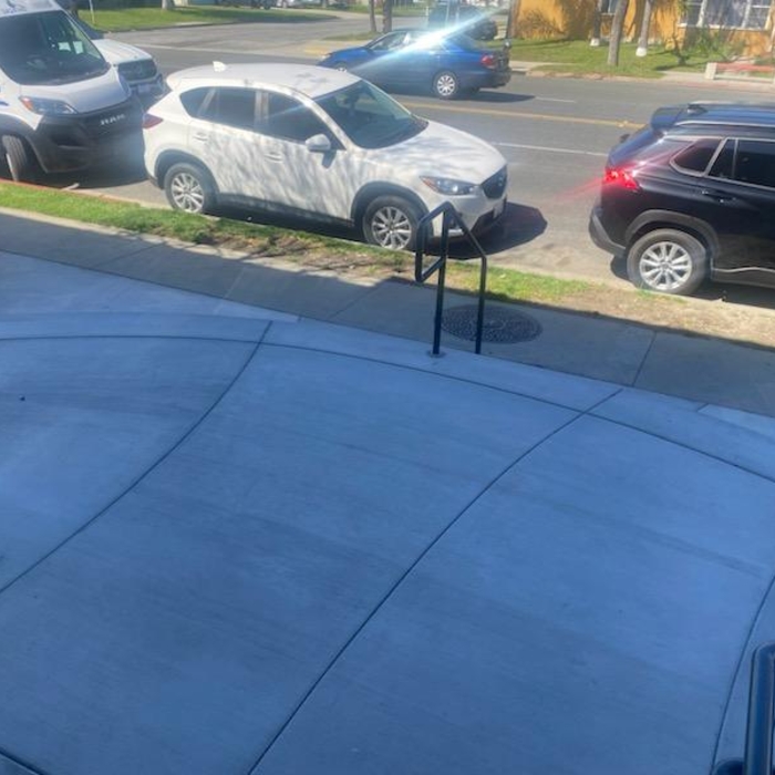 Top of ramp and steps