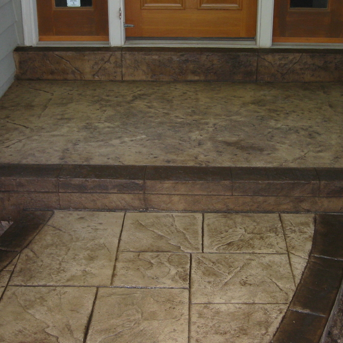  stamped overlayed stoop